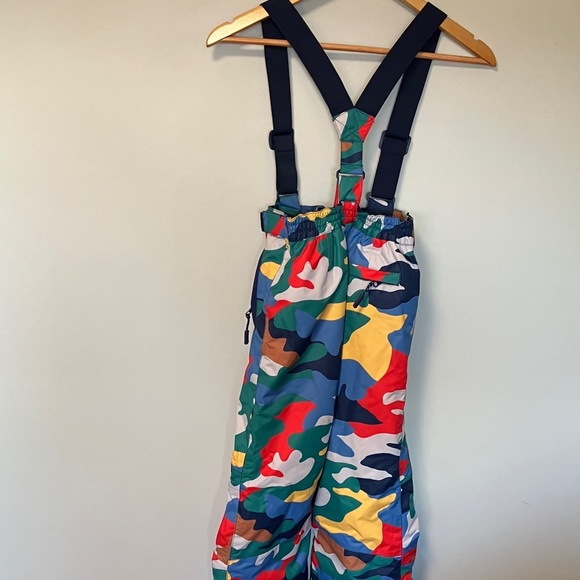 NWT Boden Colorful Camouflage Camo Snow Pants Straps Bib - Picture 6 of 7